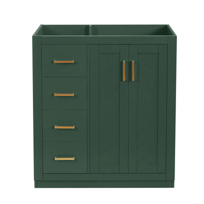 Retro Style Bathroom Vanity With 3 Drawers &amp; Soft-Closing Doors