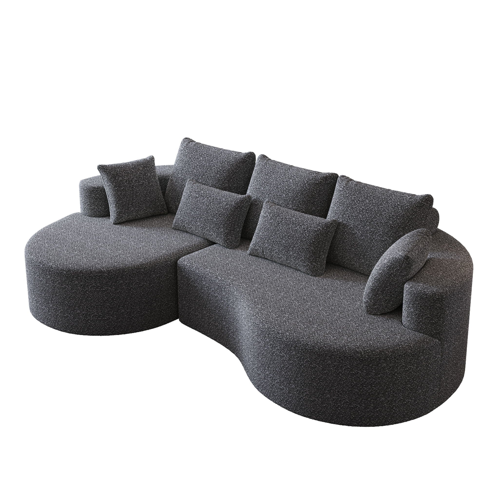 Curved Oversized Sectional Sofa With Extra Deep Seat