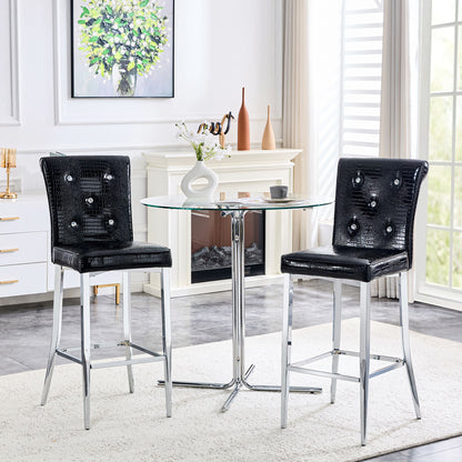 Bar Chairs &amp; Crystal Clasp Design (Set of 2)
