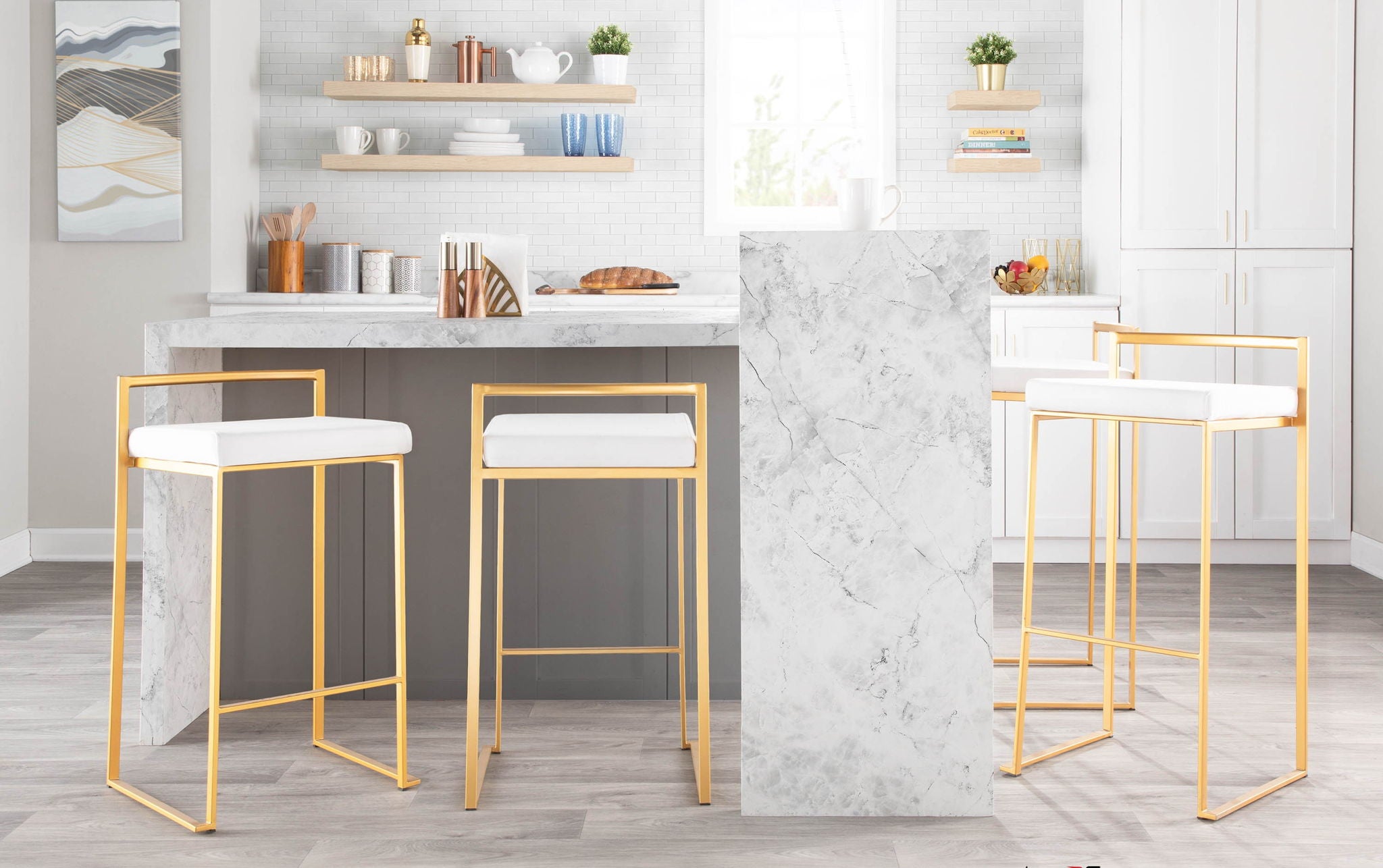 Fuji - Contemporary / Glam &amp; Quality Construction Barstool