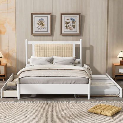 Platform Bed With 2 Big Drawers &amp; Trundle