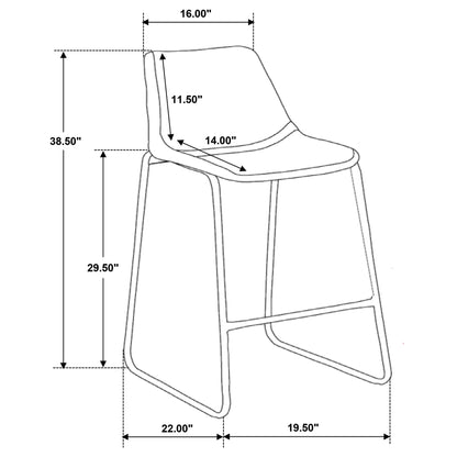 Claire - Canvas Upholstered Counter Chair (Set of 2) - Blue