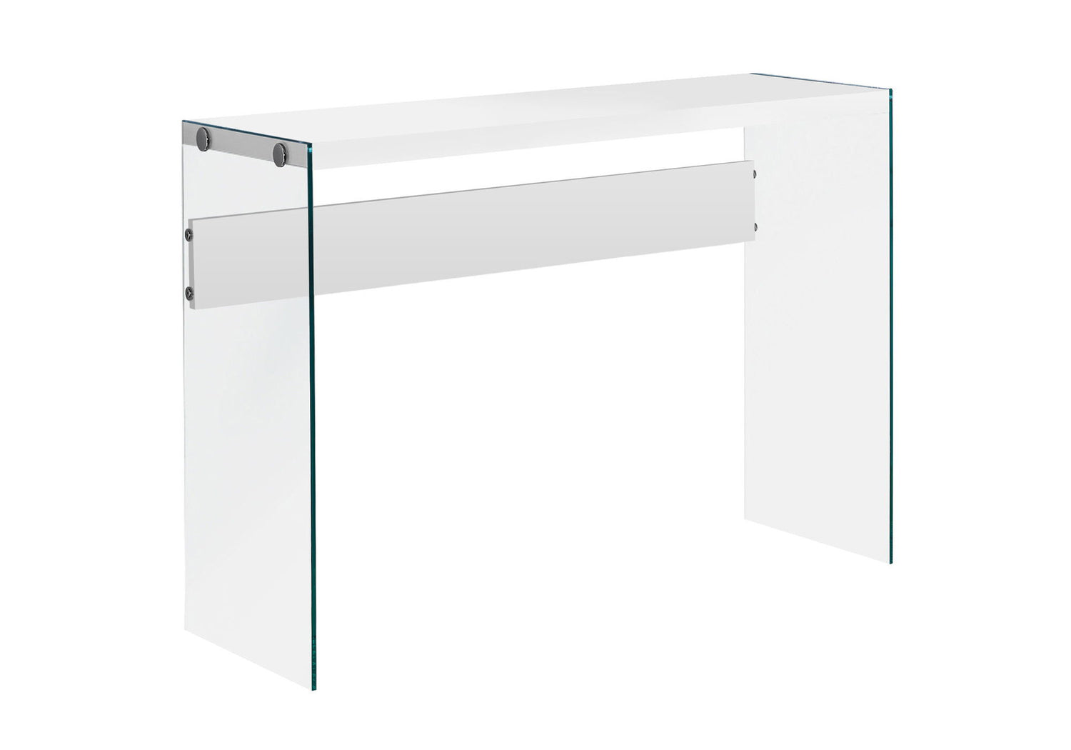 Accent Console Table For Entryway, Glossy Contemporary &amp; Modern - White
