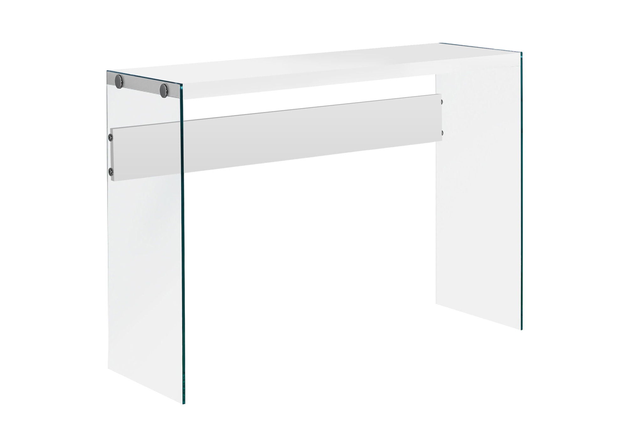 Accent Console Table For Entryway, Glossy Contemporary &amp; Modern - White