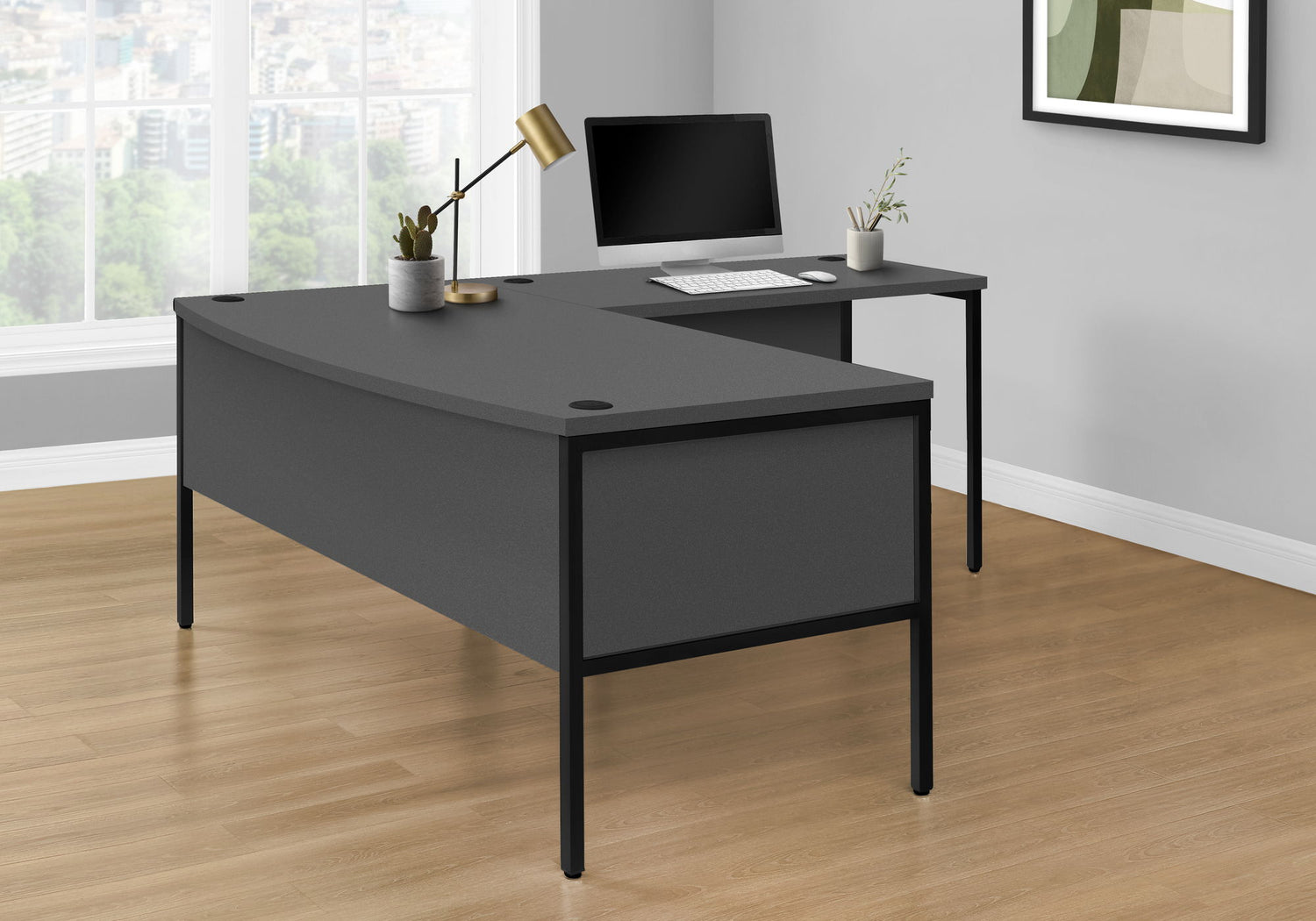 Computer Desk, Home Office, Commercial Grade, Contemporary &amp; Modern
