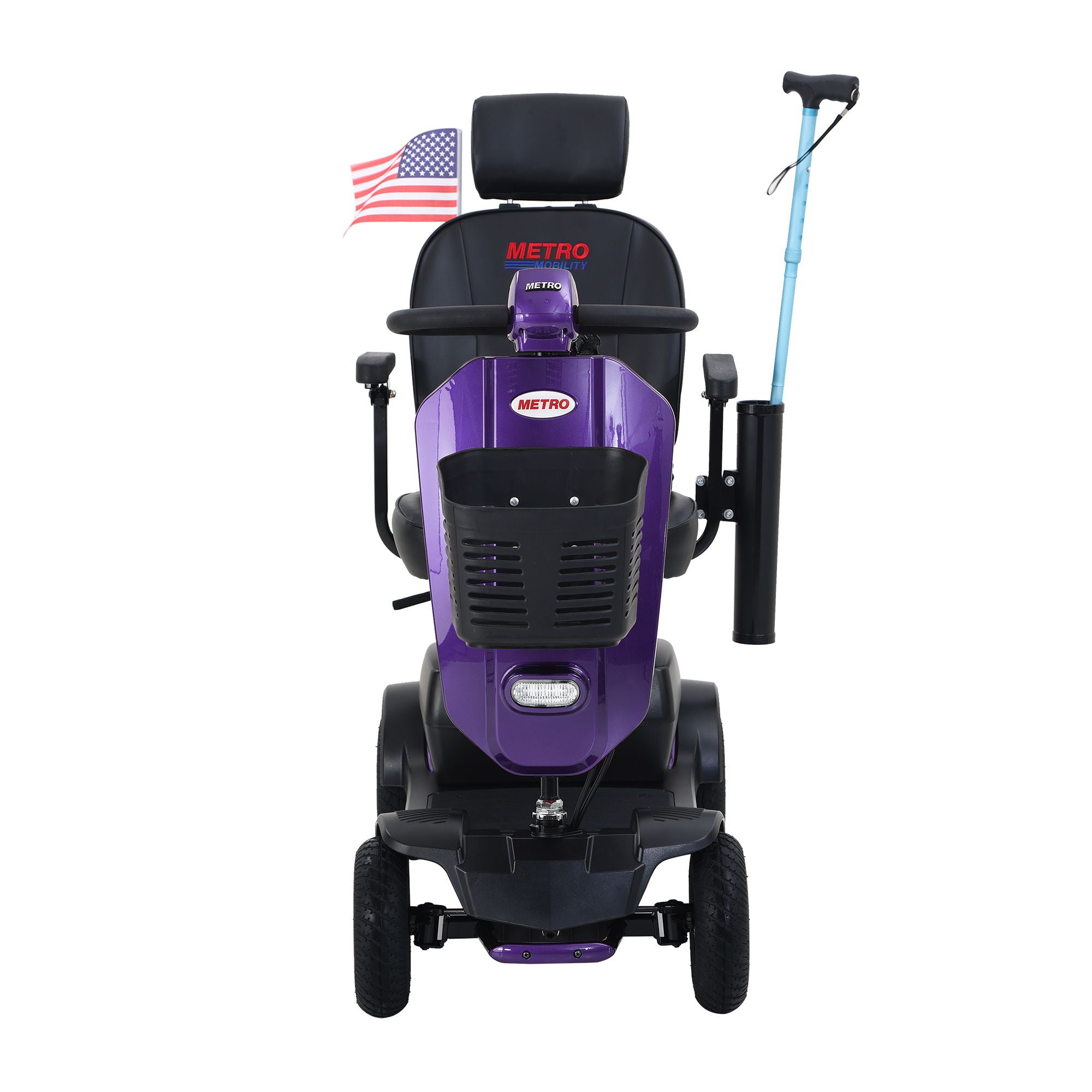 Max Plus - 4 Wheels Outdoor Compact Mobility Scooter With 2 Pieces X 20Ah Lead Acid Battery, 16 Miles, Cup Holders &amp; USB Charger Port