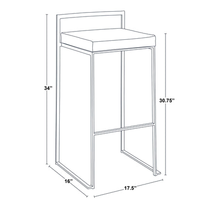 Fuji - Contemporary / Glam &amp; Quality Construction Barstool