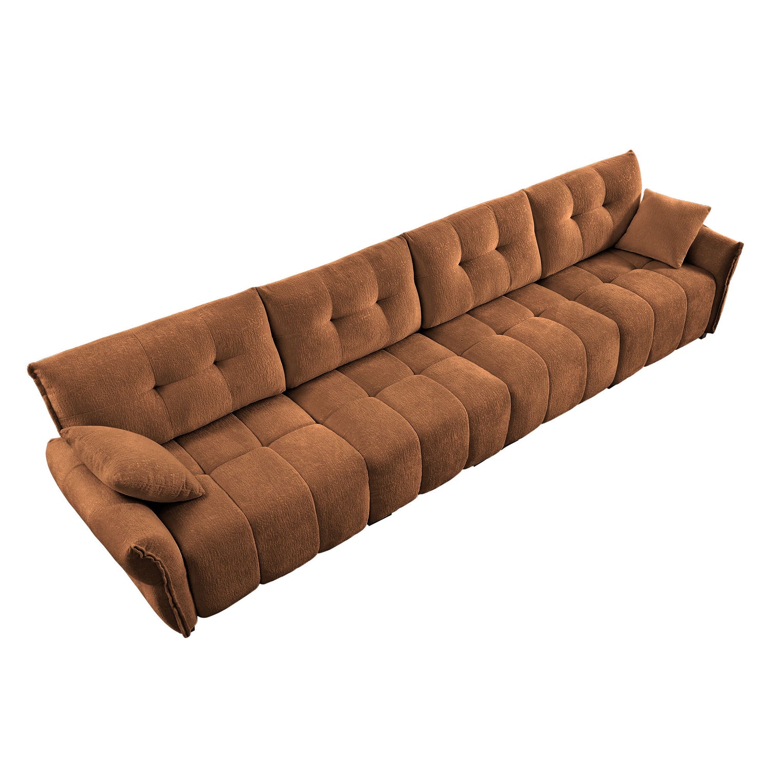 Modern Sofa &amp; Pillows, Textured Cover, High Rebound Cushions