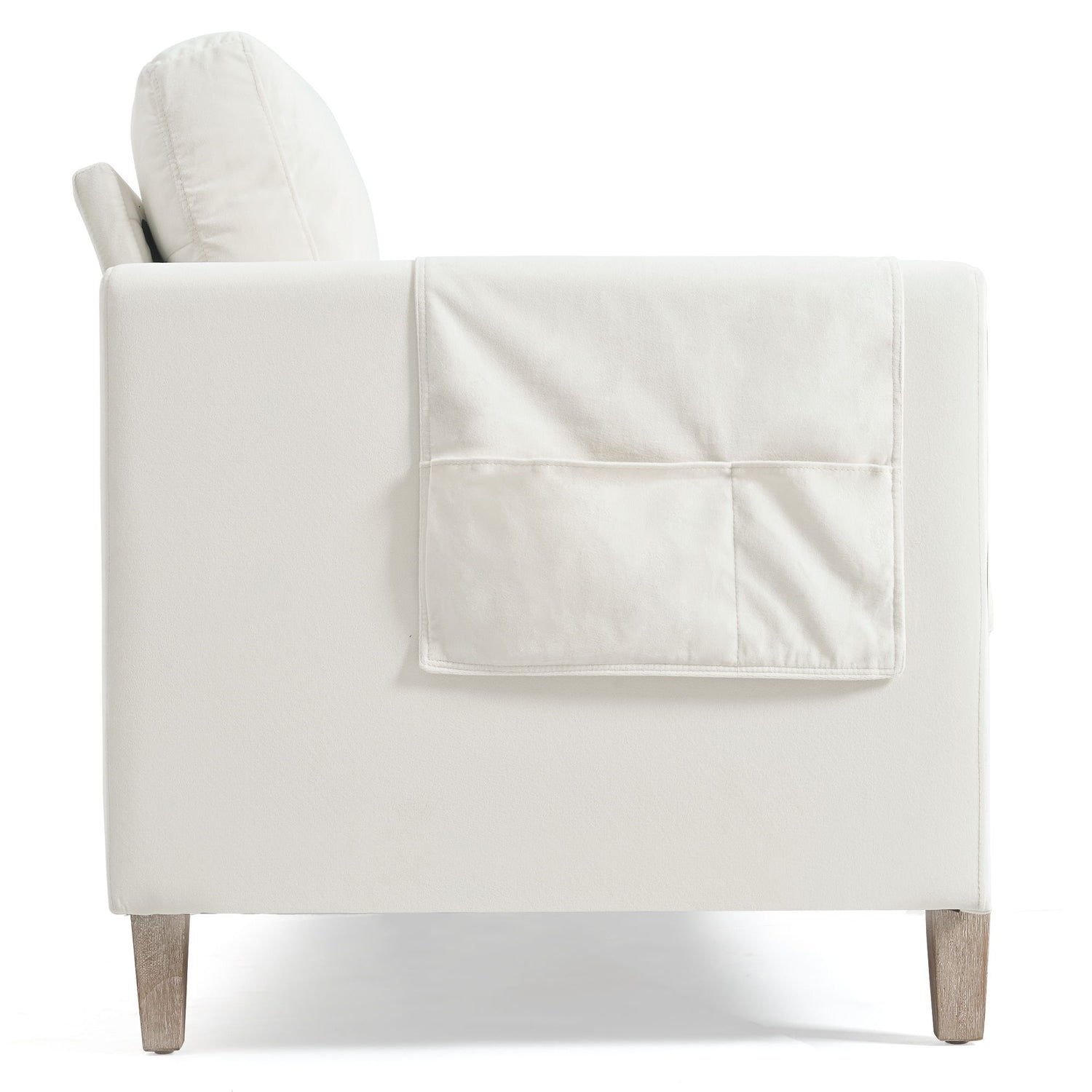 Comfortable Solid Wood Three-Seater Sofa, Soft Cushions, Durable And Long-Lasting, 79.5&quot; Sofa Couch For Living Room