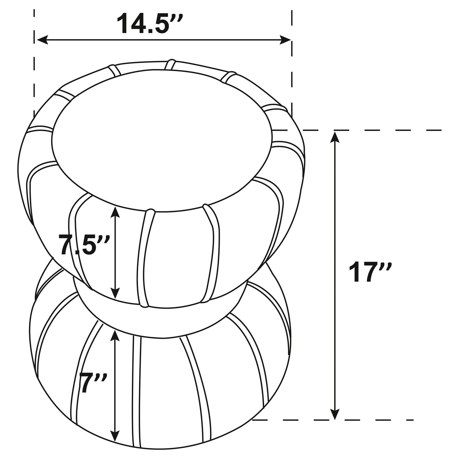 Inez - Round Upholstered Ottoman