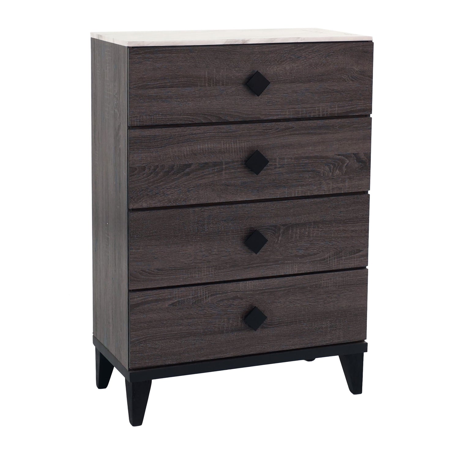 Bedroom Chest Of Drawers With 4 Drawer Storage - Gray / Gray