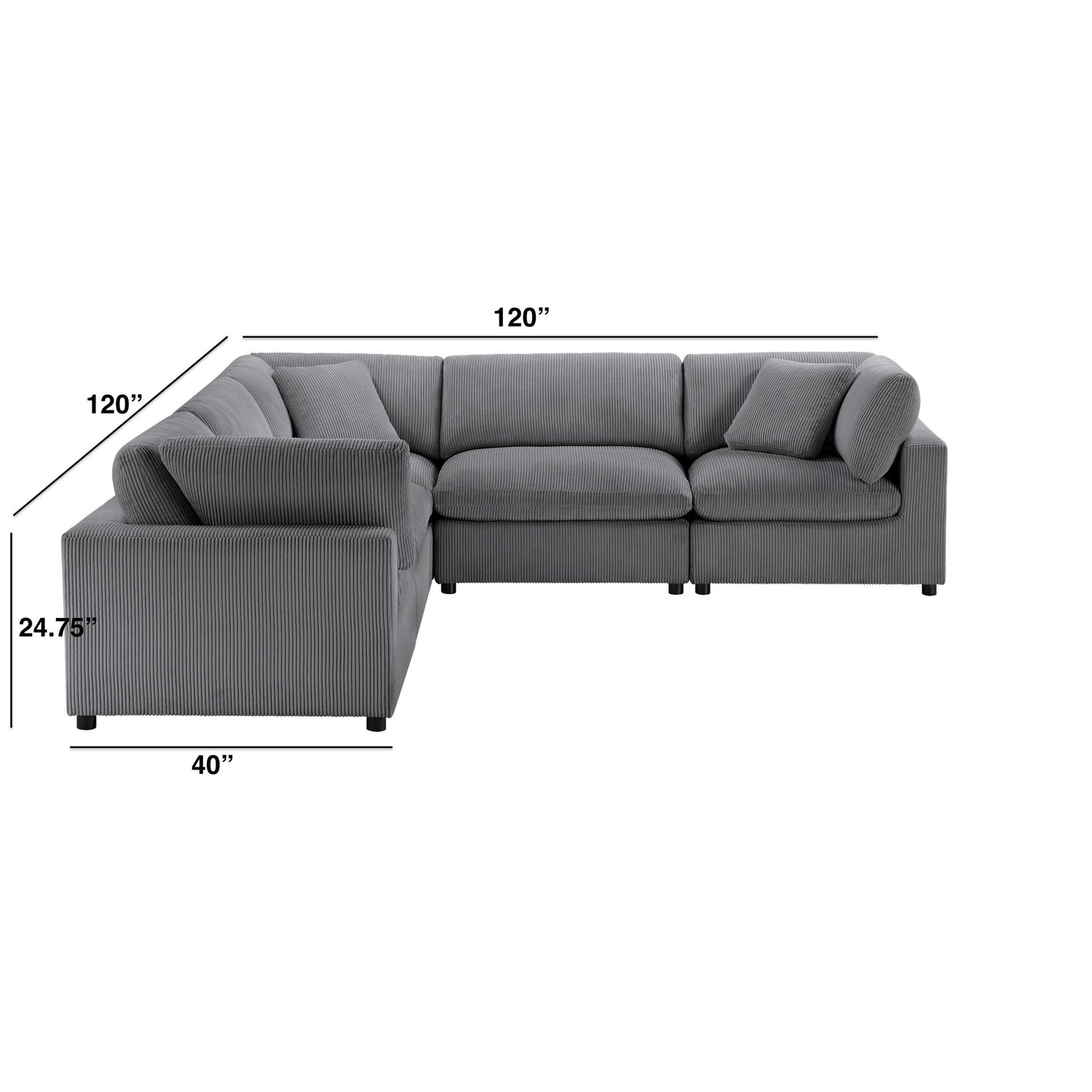Chelsea - Modular 5 Piece Sectional