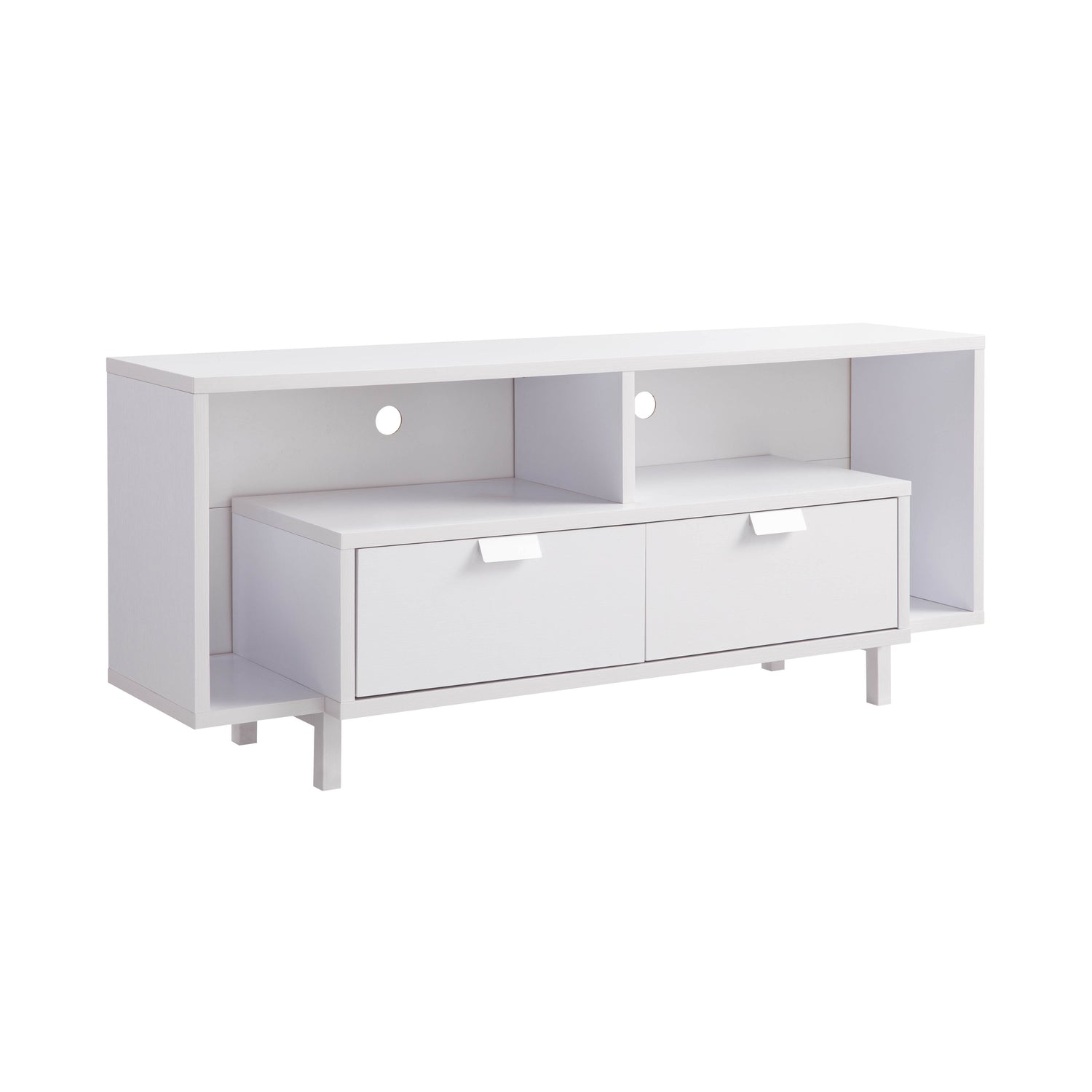 Modern TV Stand &amp; Two Shelves And Two Drawers