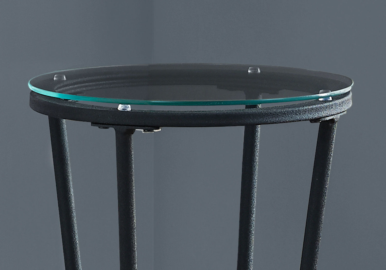 Accent Side Table, Plant Stand, Round, Contemporary &amp; Modern - Black