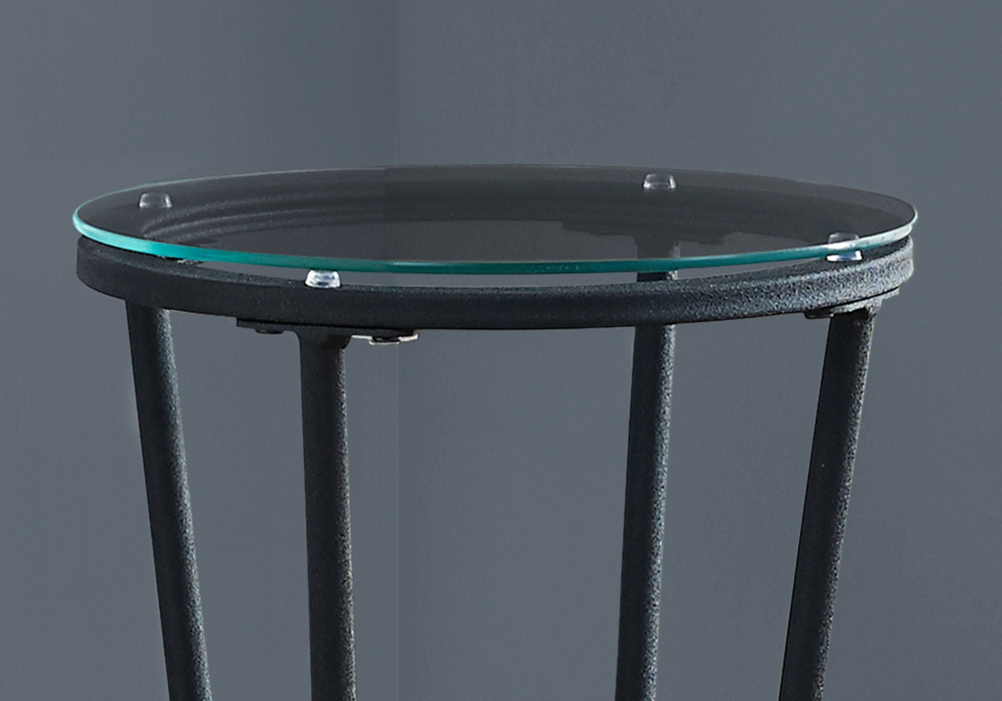 Accent Side Table, Plant Stand, Round, Contemporary &amp; Modern - Black