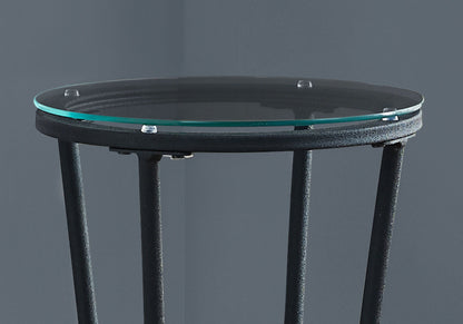 Accent Side Table, Plant Stand, Round, Contemporary &amp; Modern - Black