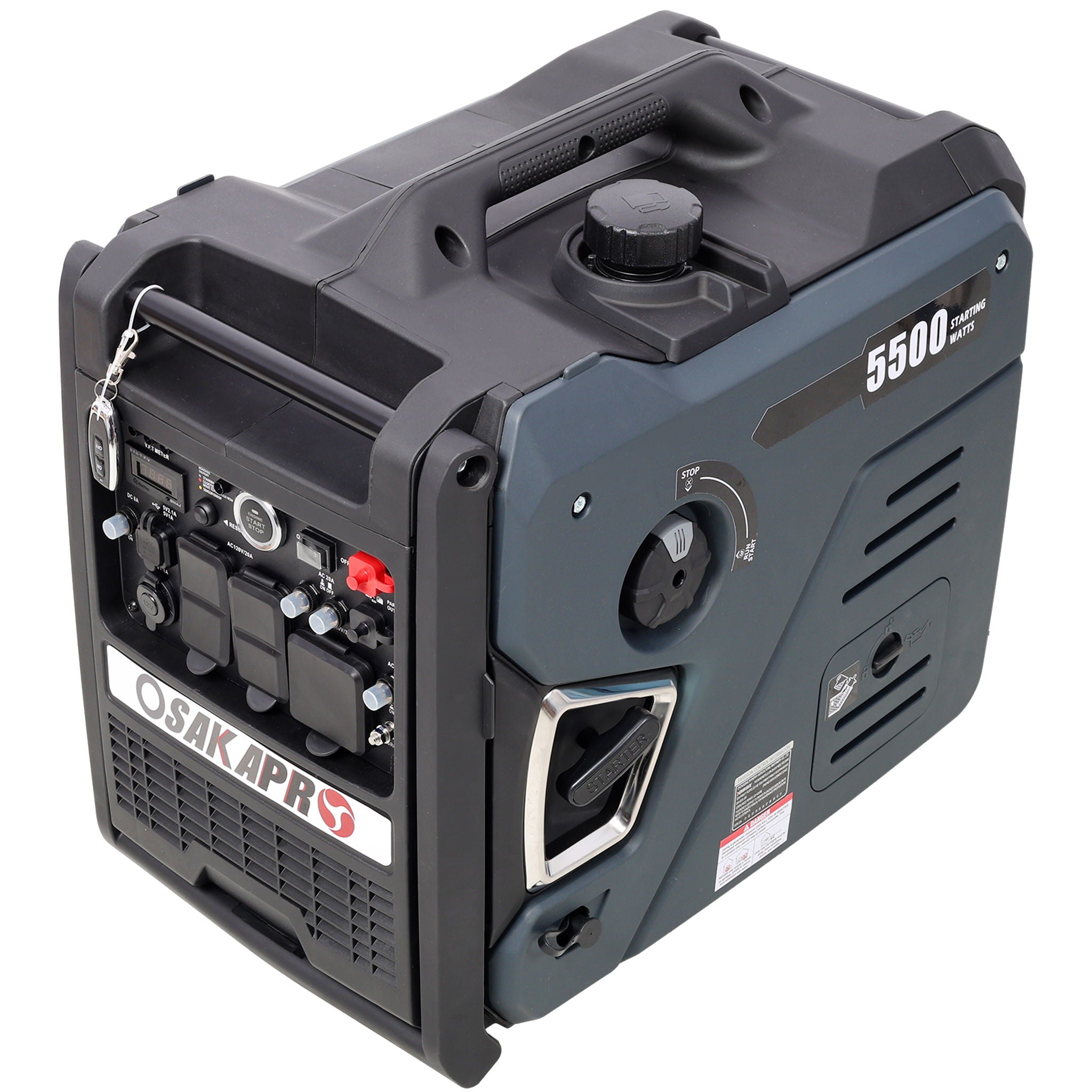 Super Quiet Inverter Generator 5.5Kw Portable Dual Fuel Electric &amp; Remote Start Aluminium