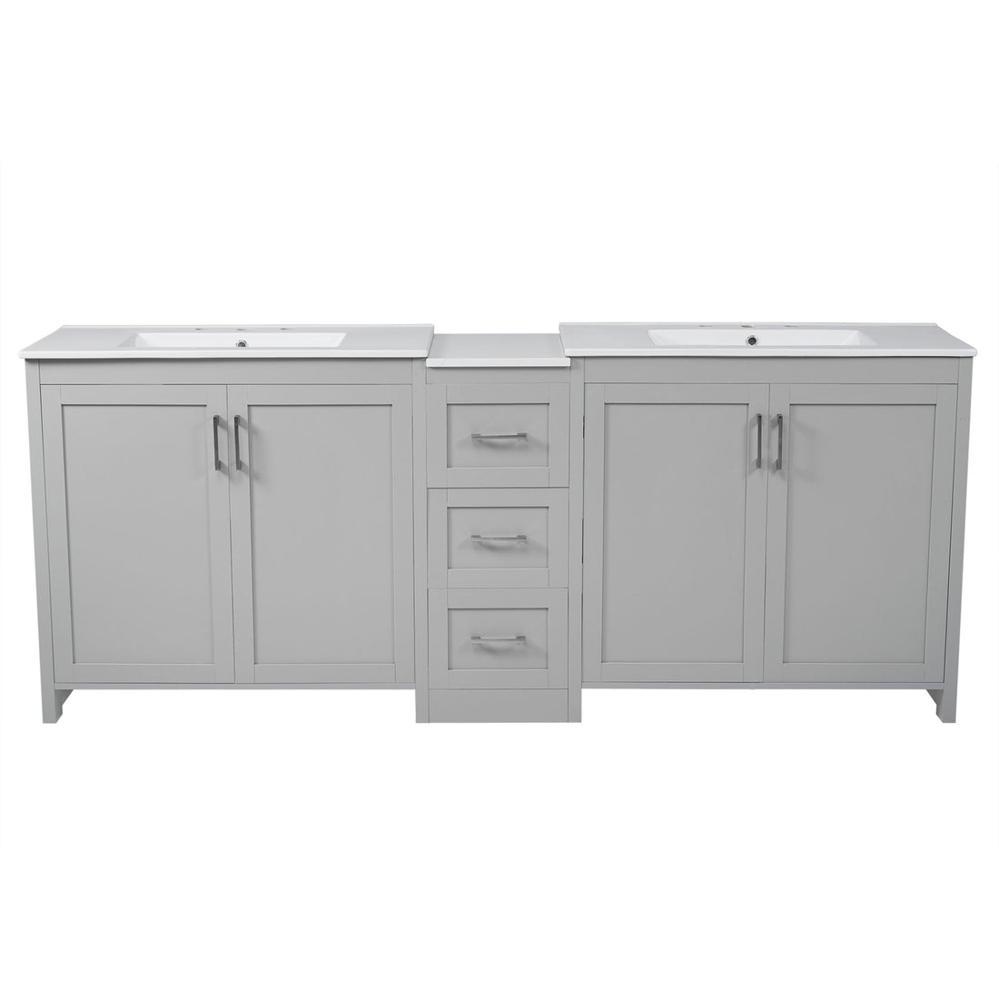 Double Sink Bathroom Vanity With Quartz Countertop