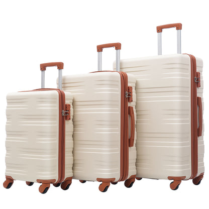Hardshell Luggage Sets 3 Pieces Spinner Suitcase With Tsa Lock Lightweight 20&quot; 24&quot; 28&quot;