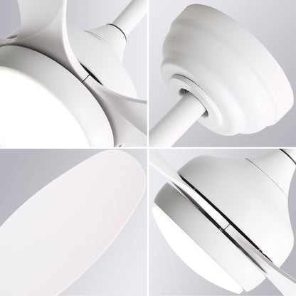 42&quot; Ceiling Fan With Light And Remote Cotnrol 6 Speeds DC Reversible Motor - White