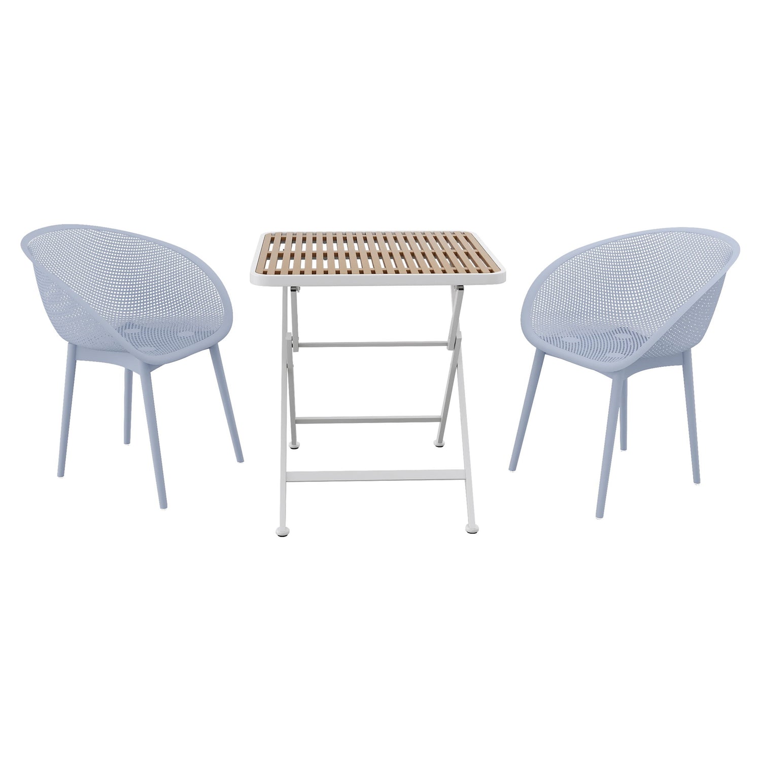 2 Pack Lounge Chair Set &amp; Folding Square Table