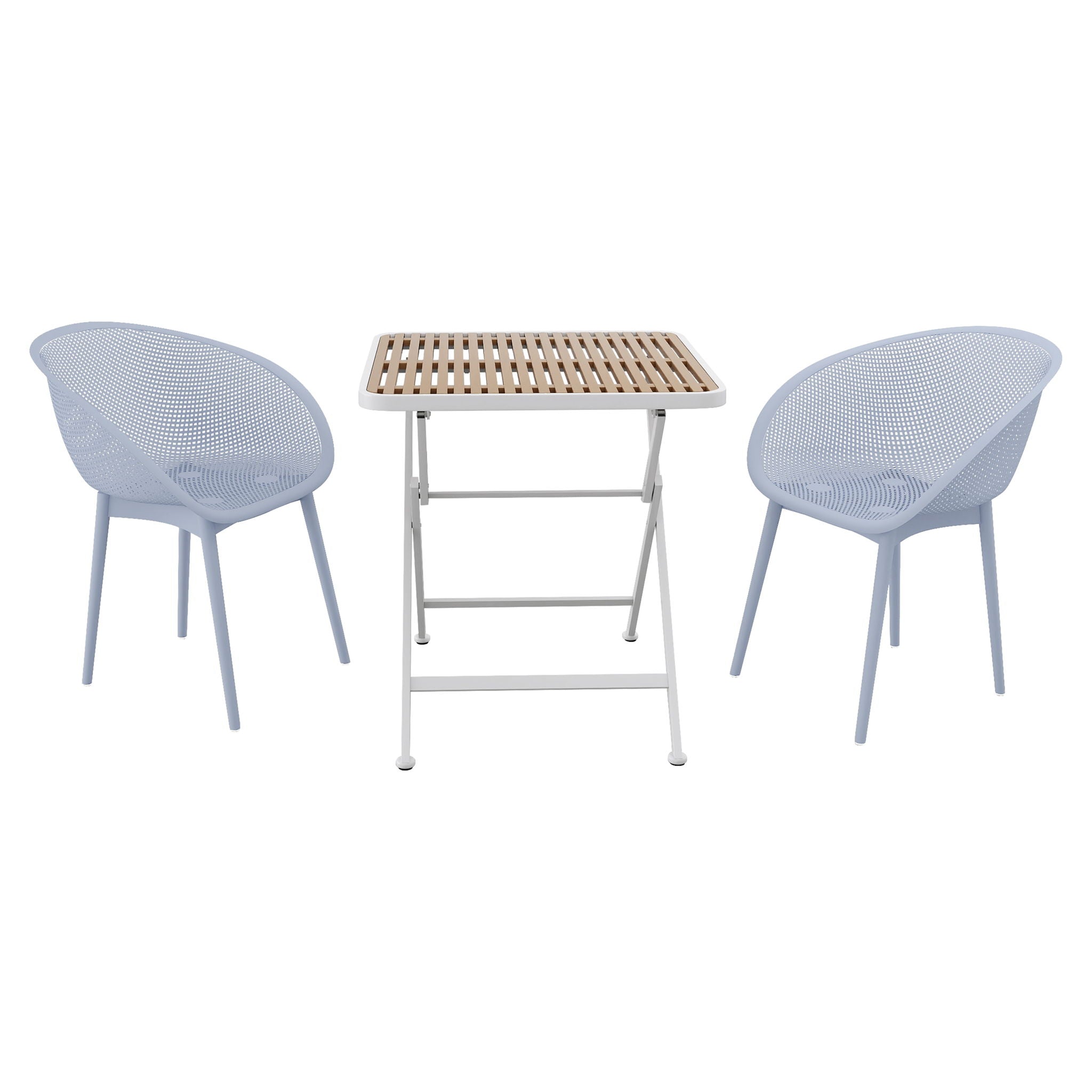 2 Pack Lounge Chair Set &amp; Folding Square Table