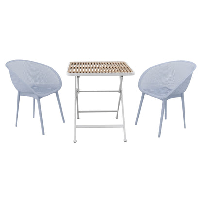 2 Pack Lounge Chair Set &amp; Folding Square Table