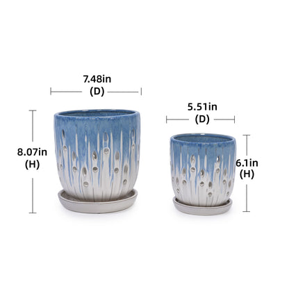 Flowerpot With Drainage Hole (Set of 2)