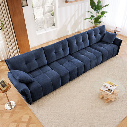 Modern Sofa &amp; Pillows, Textured Cover, High Rebound Cushions