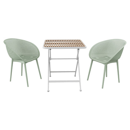 2 Pack Lounge Chair Set &amp; Folding Square Table