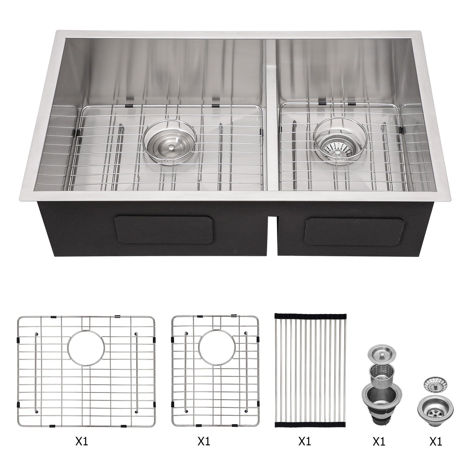 Modern Double Bowl Undermount Sink Design With 10&quot; Deep Basins