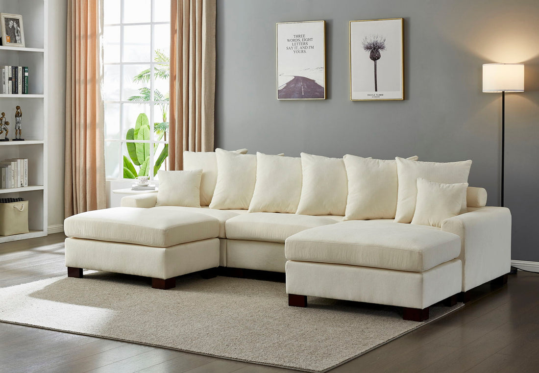 5 Seater Oversized Convertible L &amp; U Shaped Couch