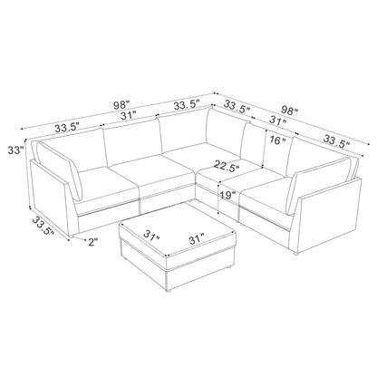 Modular Sectional With Custom Configuration