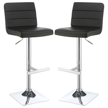 Adjustable Tufted Bar Stool (Set of 2) - Black