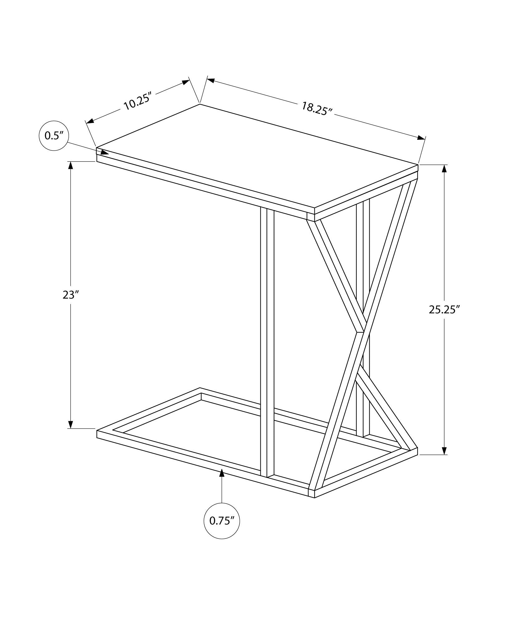 Accent Table C - Shaped, Contemporary &amp; Modern