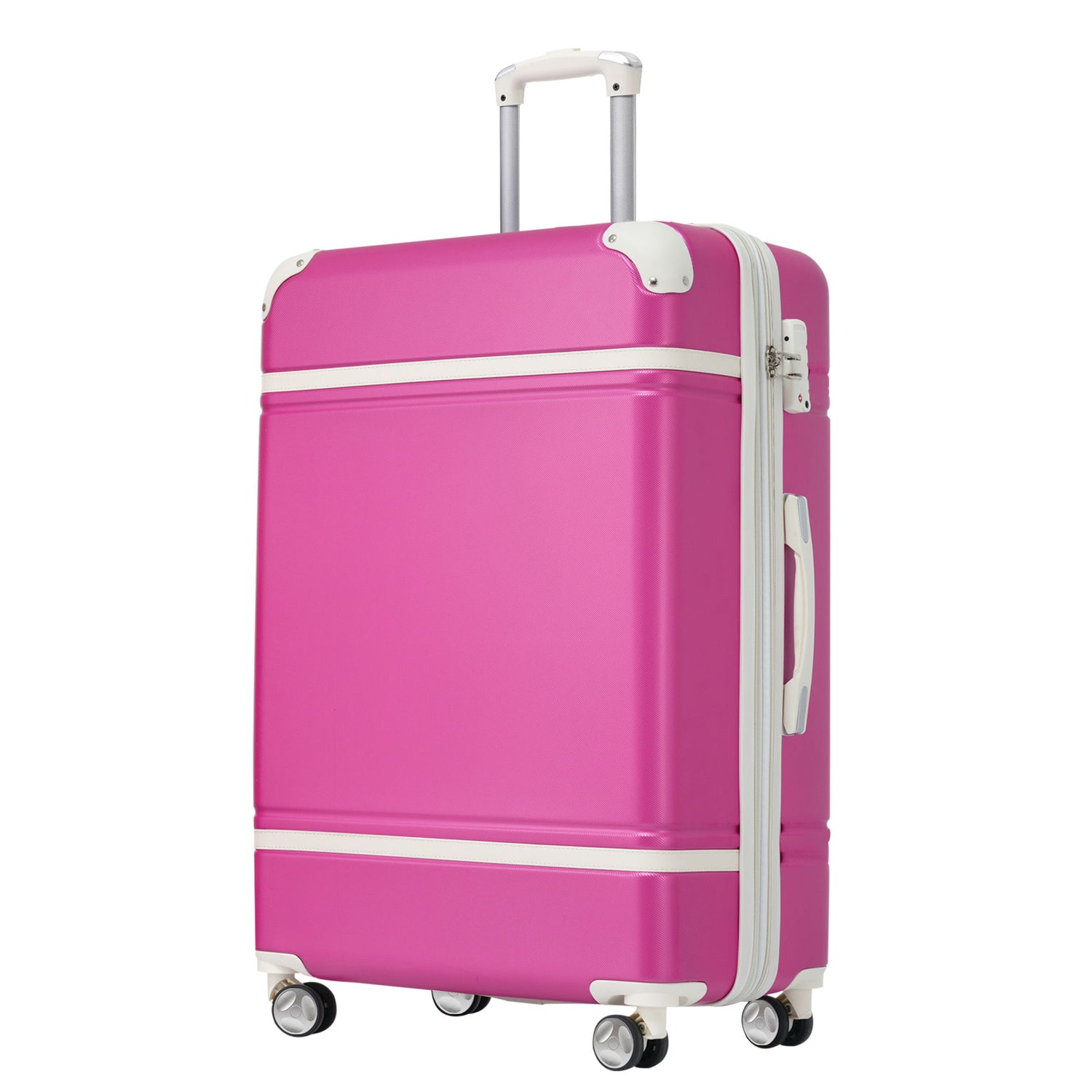 Hardshell Luggage With Tsa Lock, 24&quot; Expandable Lightweight Suitcase With Spinner Wheels, Single Vintage Luggage