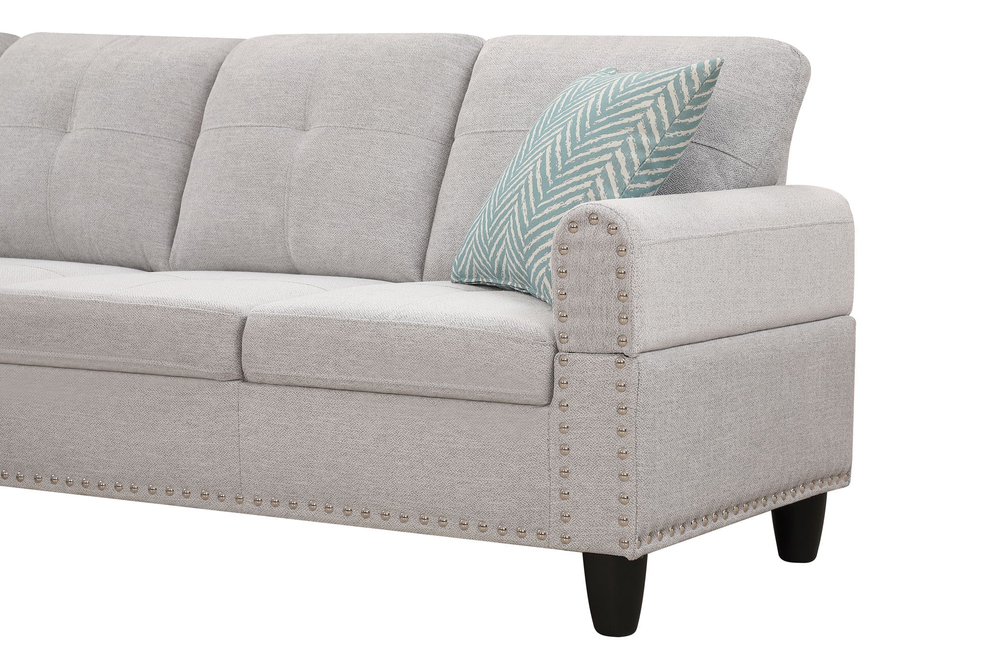 Alger - Left Hand Facing Sofa &amp; Chaise With Ottoman