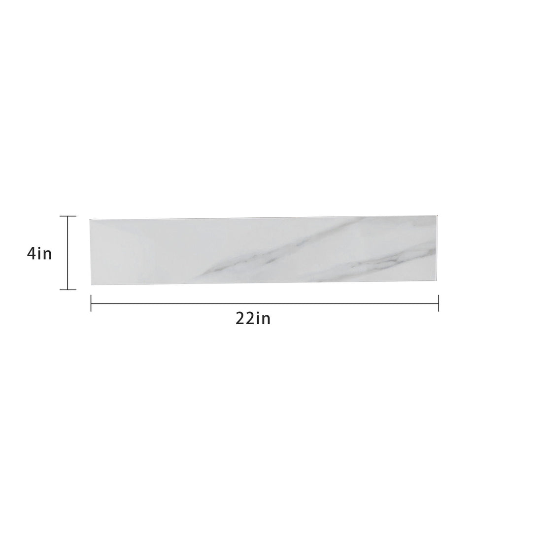 Sintered Stone Bathroom Vanity Top With 4&quot; Backsplash And 22&quot; Sidesplash - Carrara White