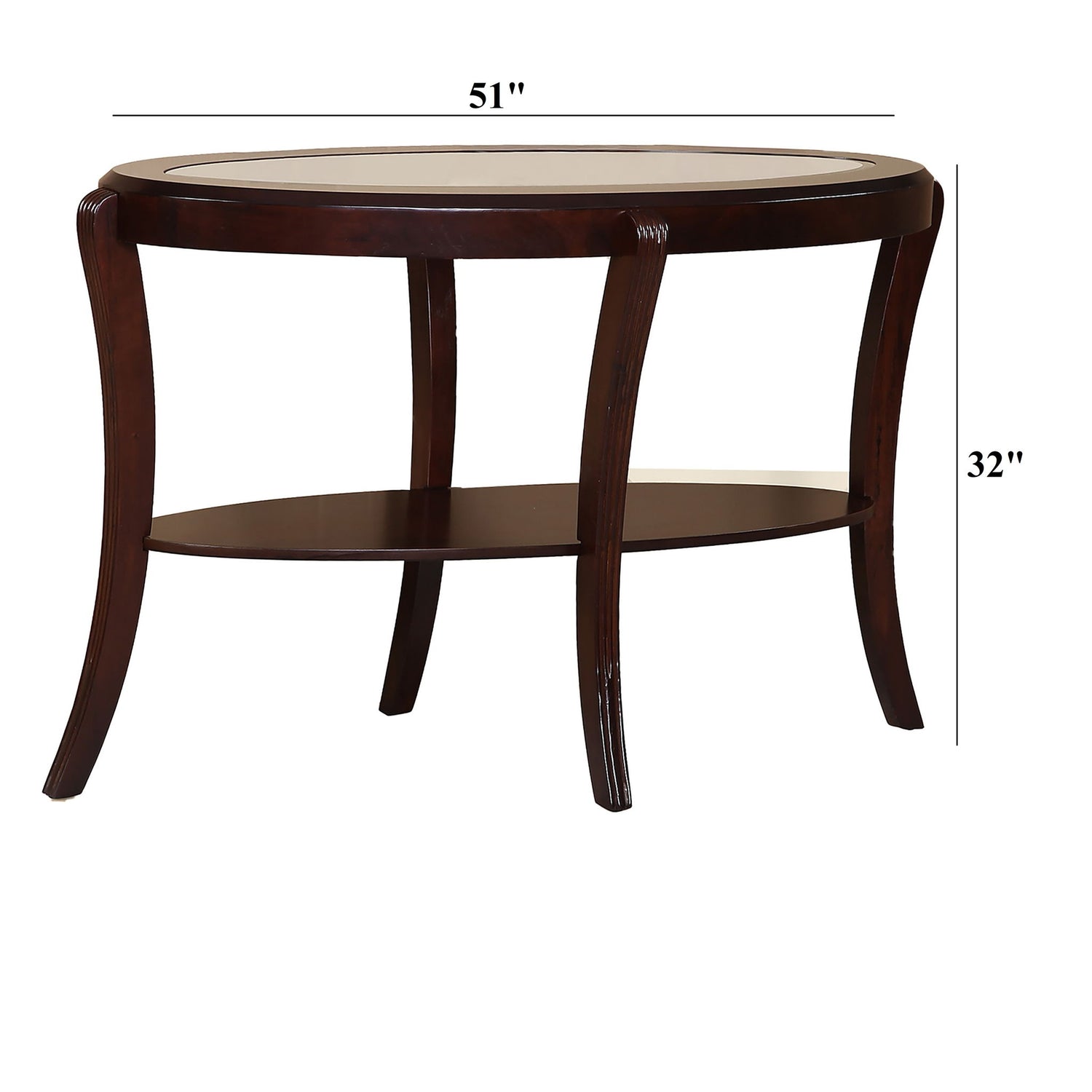 Table With Tempered Glass Shelf
