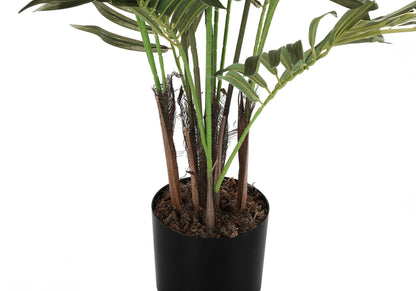 47&quot; Tall, Artificial Plant, Areca Palm Tree, Indoor, Faux, Fake, Floor, Greenery, Potted, Real Touch, Decorative - Green / Black