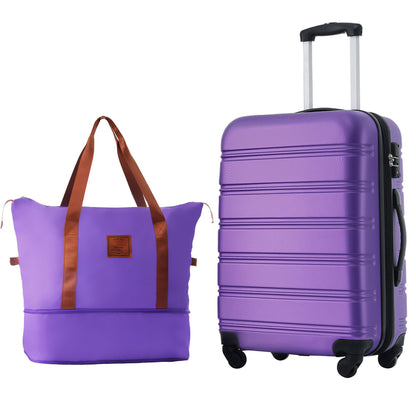 Hardshell Luggage Sets 24&quot; Bag Spinner Suitcase With Tsa Lock Lightweight