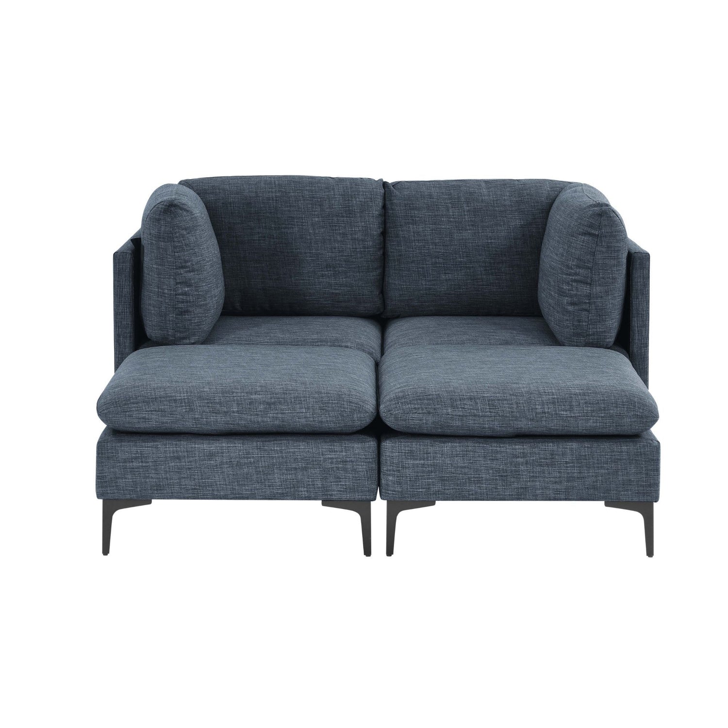 Upholstered Modular Sectional &amp; Tall Legs