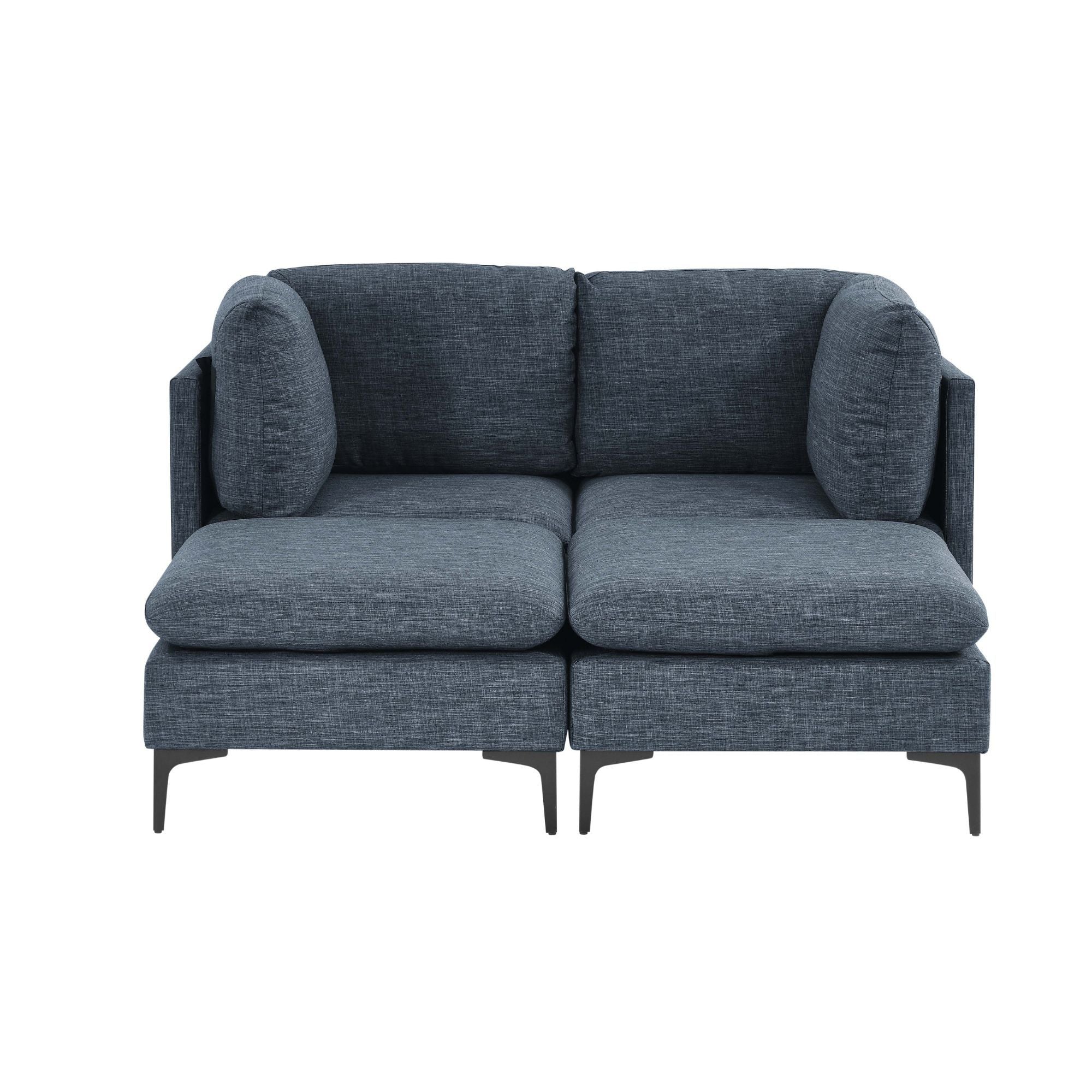 Upholstered Modular Sectional &amp; Tall Legs