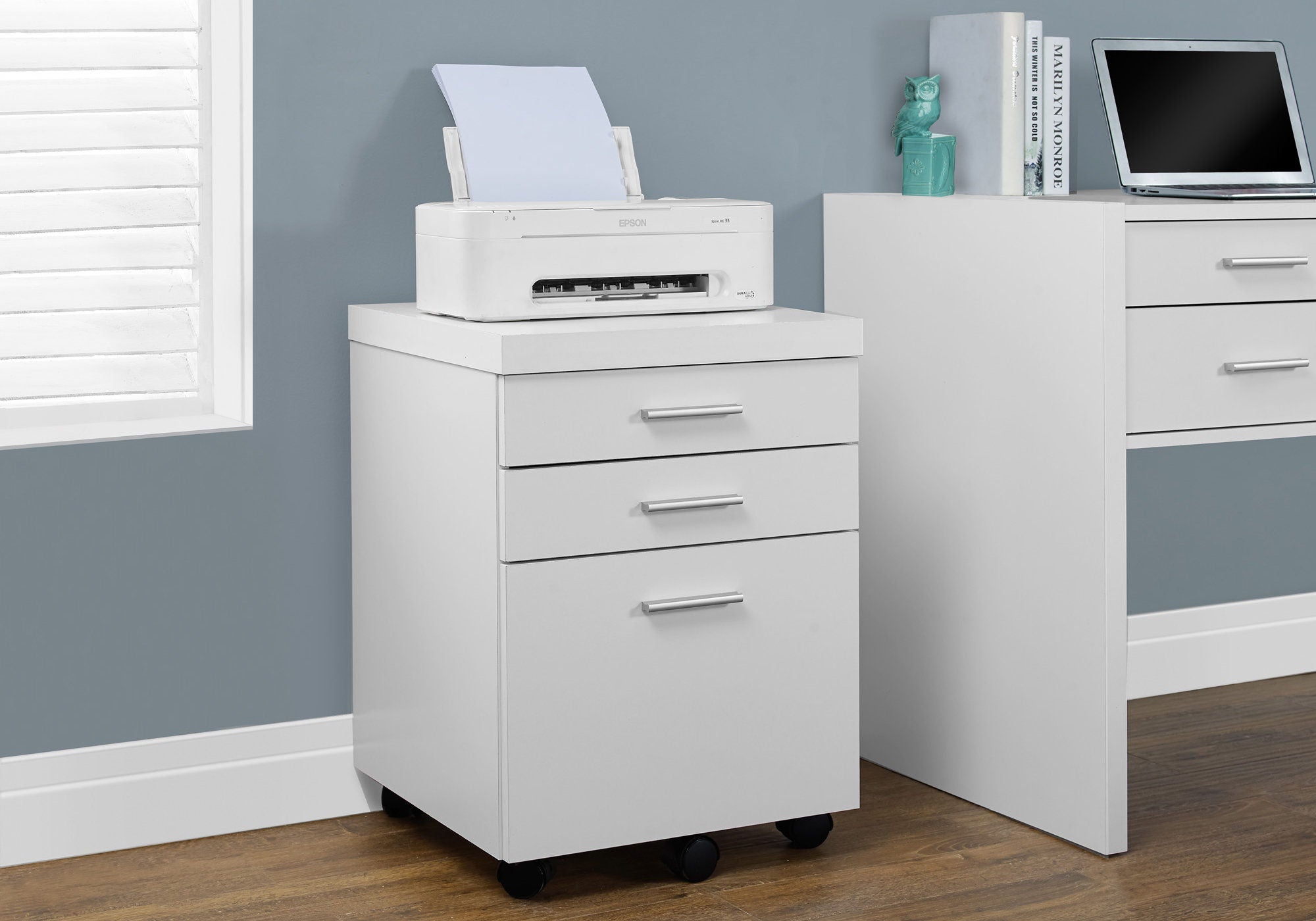 File Cabinet, Rolling Mobile, Storage Drawers, Printer Stand, Office, Contemporary &amp; Modern