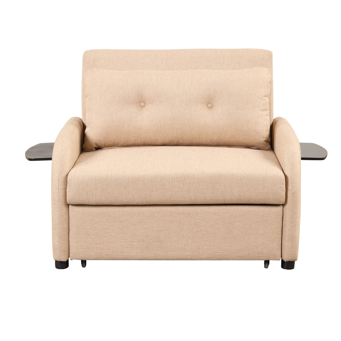 Versatile Pull Out Sofa Sleeper 3 In 1 With Wing Table &amp; USB Charge, Compact Design