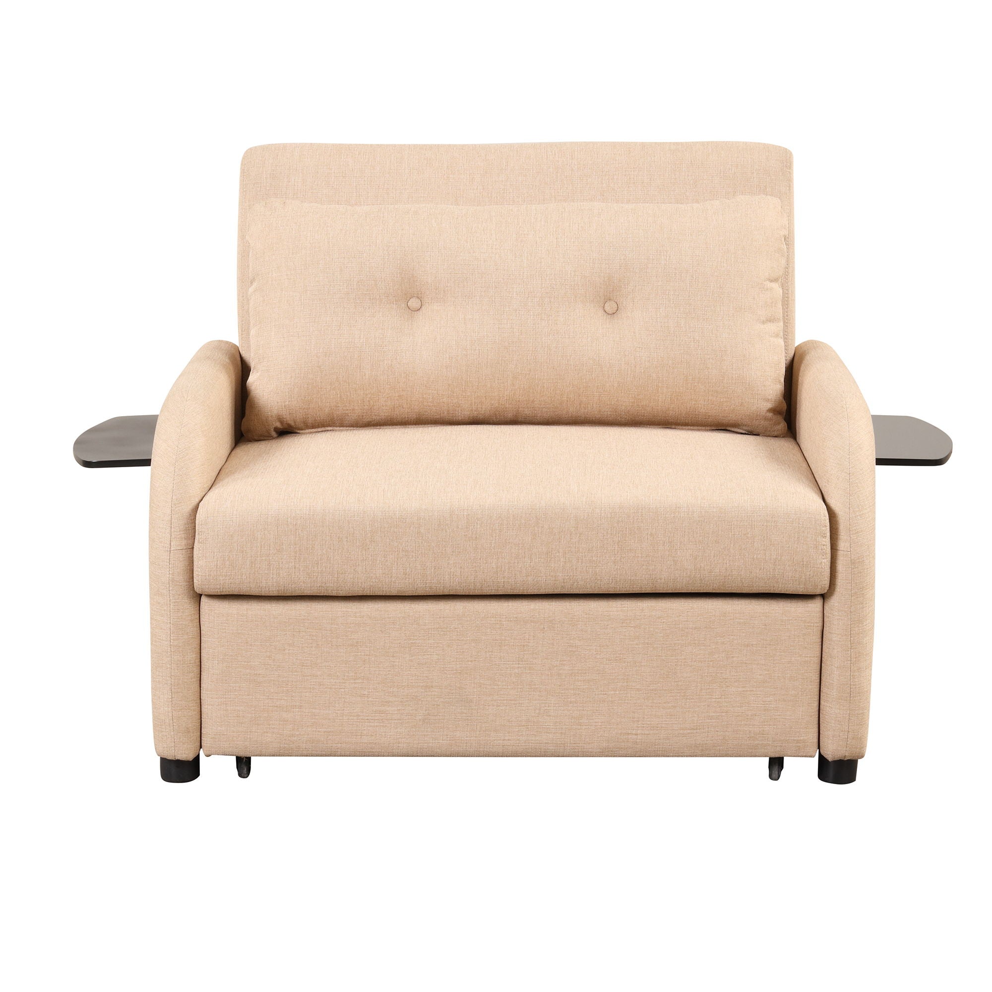 Versatile Pull Out Sofa Sleeper 3 In 1 With Wing Table &amp; USB Charge, Compact Design