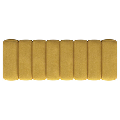 Modern Upholstered Tufted Accent Bench &amp; Round Legs