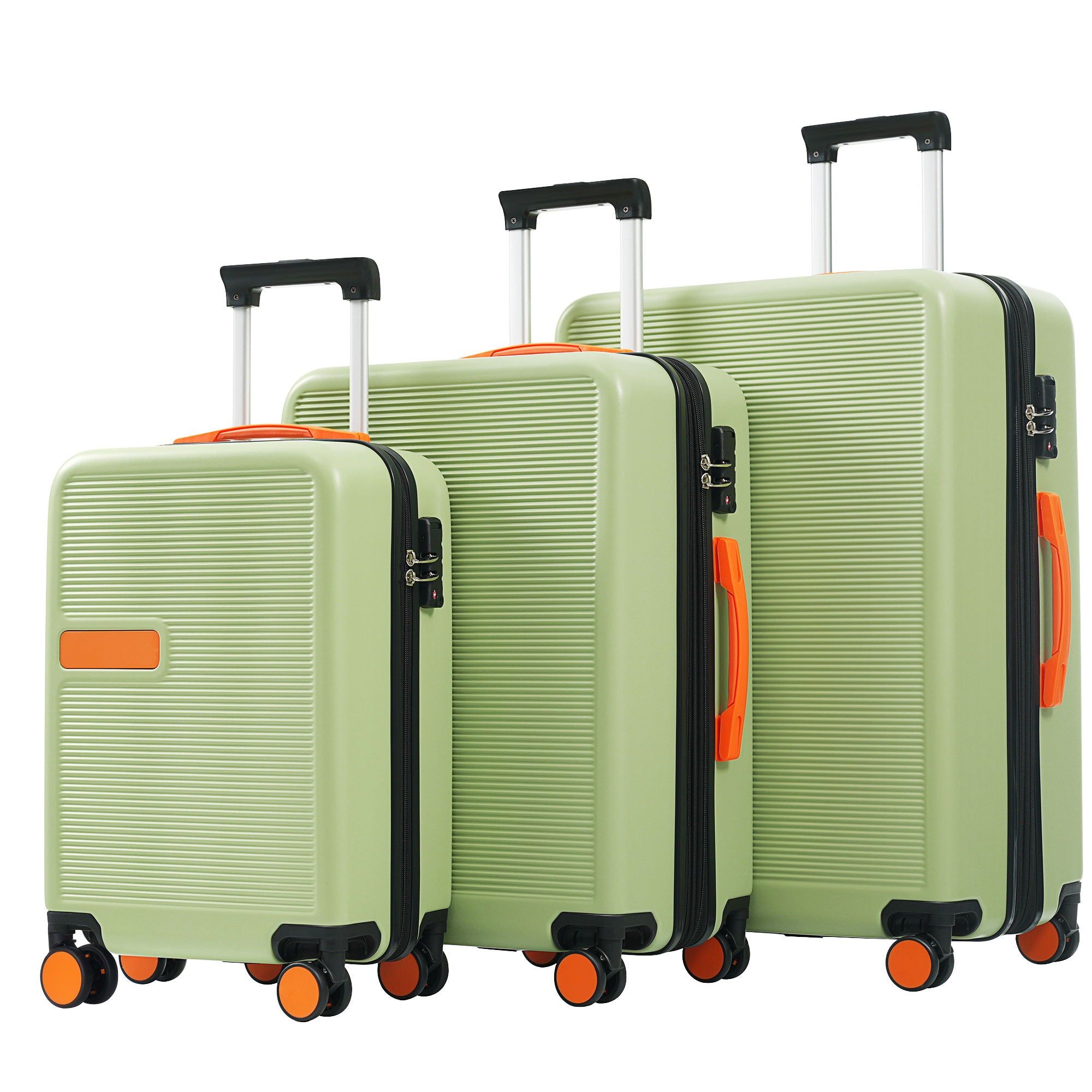 Hardshell Luggage Sets 3 Pieces Contrast Color Suitcase With Spinner Wheels And Tsa Lock 20&quot; 24&quot; 28&quot; Available