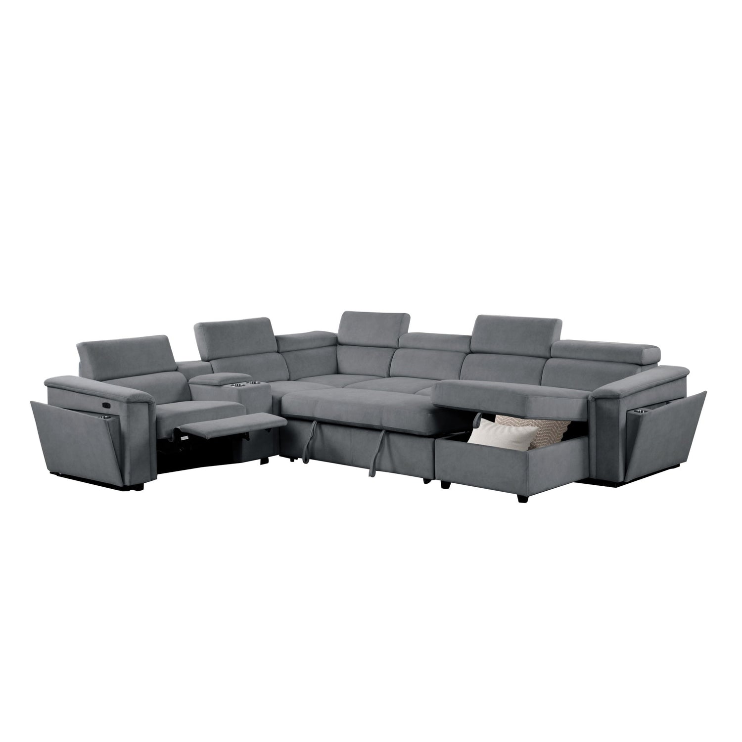 Harvey - Power Recliner Sleeper Sectional