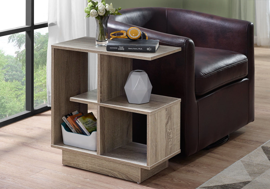 Accent Side Table, Narrow, Small, 3 Tier, Contemporary &amp; Modern